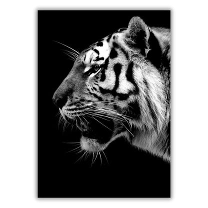 African Safari Tiger Wall Art Canvas Print