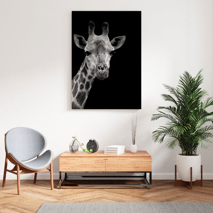 African Safari Giraffe Wall Art Canvas Print