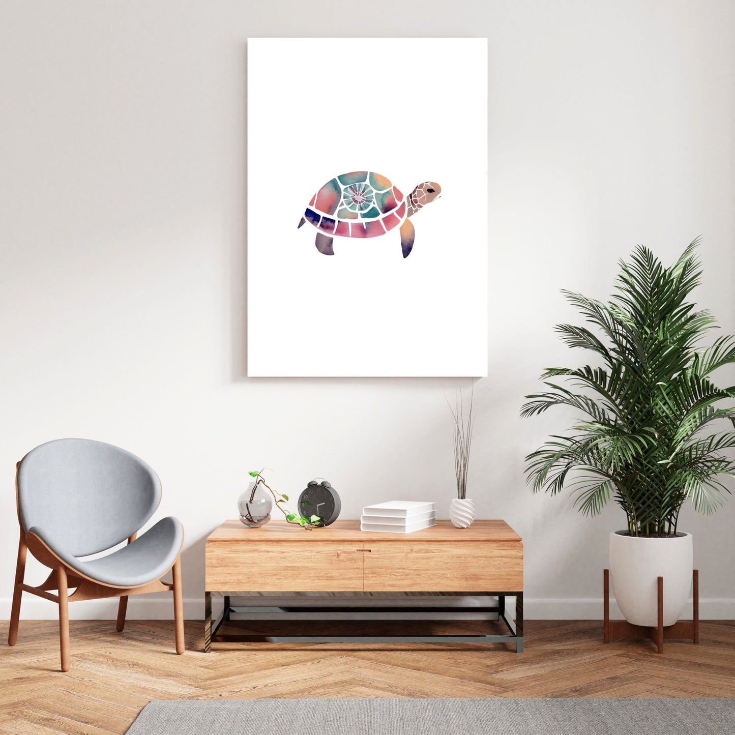 Turtle Love Wall Art Canvas Print