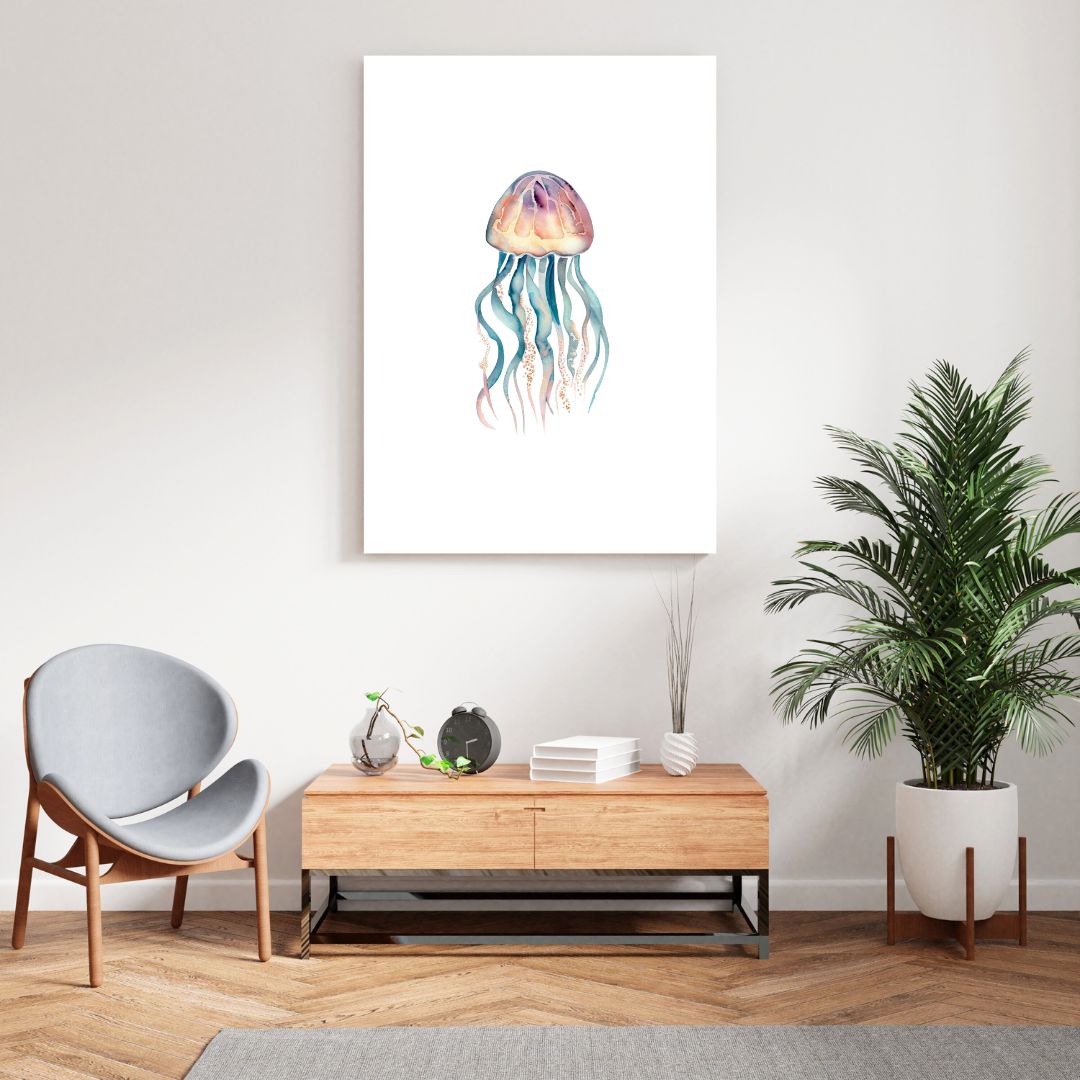 Jellyfish Vibe Wall Art Canvas Print