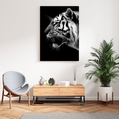 African Safari Tiger Wall Art Canvas Print