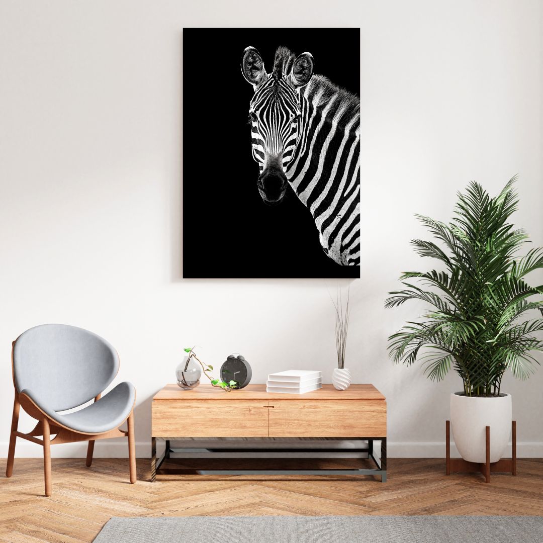 African Safari Zebra Wall Art Canvas Print