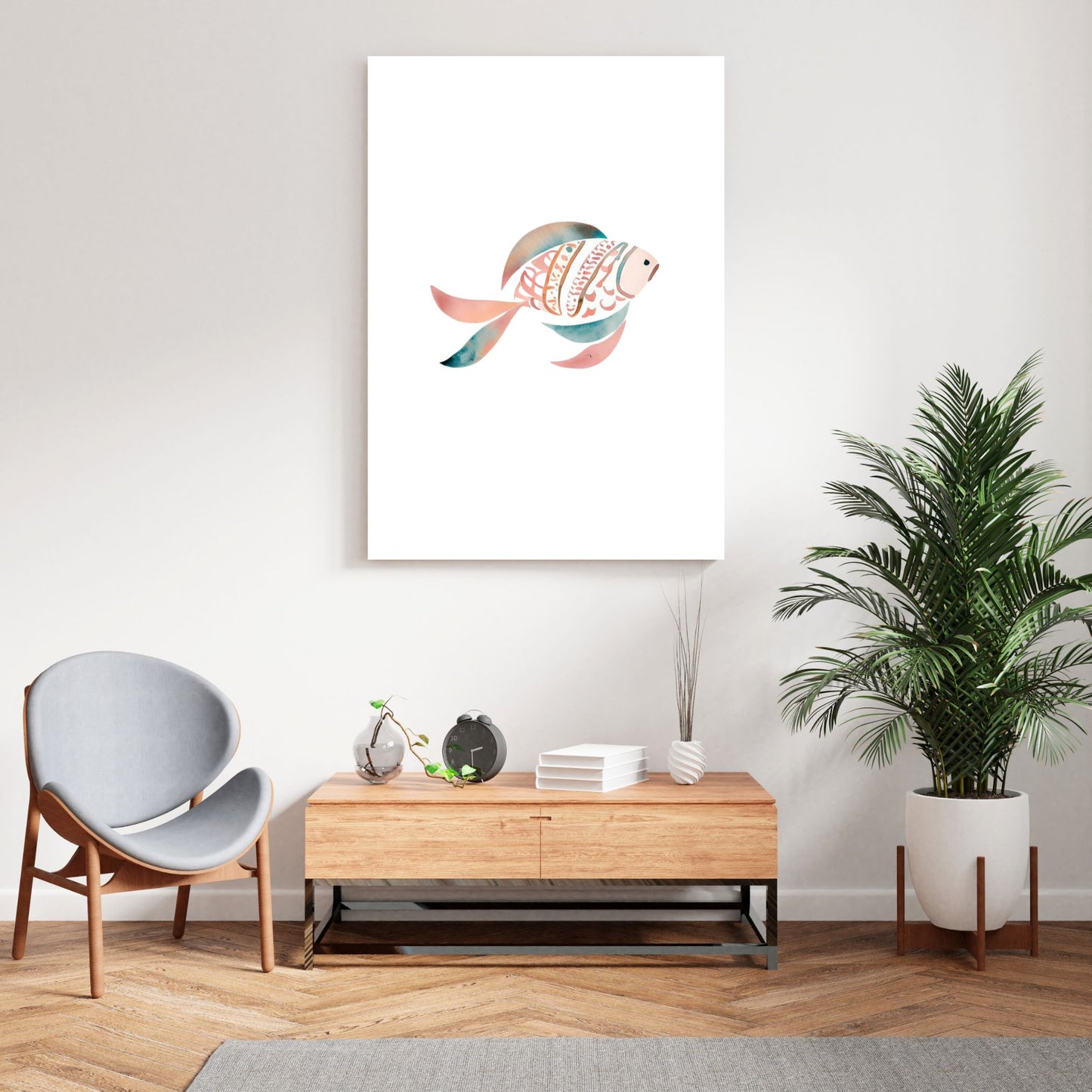 Fish Frolic Wall Art Canvas Print