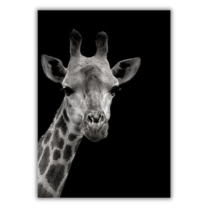 African Safari Giraffe Wall Art Canvas Print