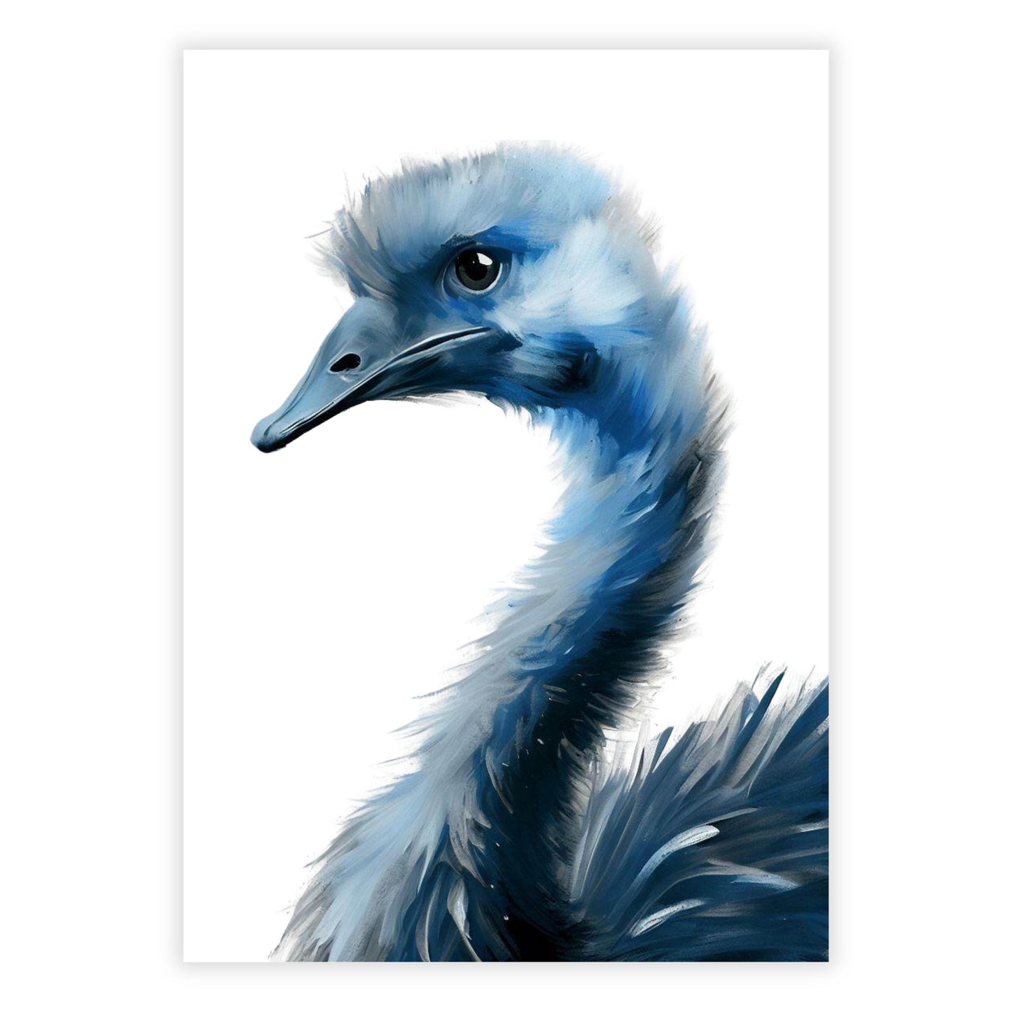 Hamptons Emu Wall Art Canvas Print