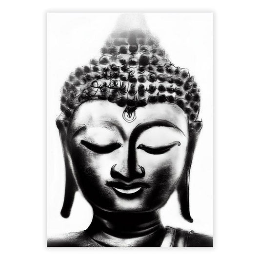 Buddha Charcoal Spirit Canvas Print