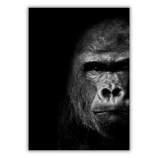 African Safari Gorilla Wall Art Canvas Print