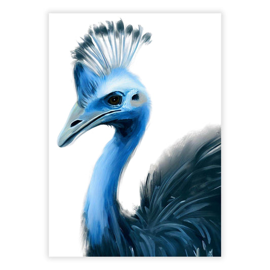 Hamptons Cassowary Wall Art Canvas Print