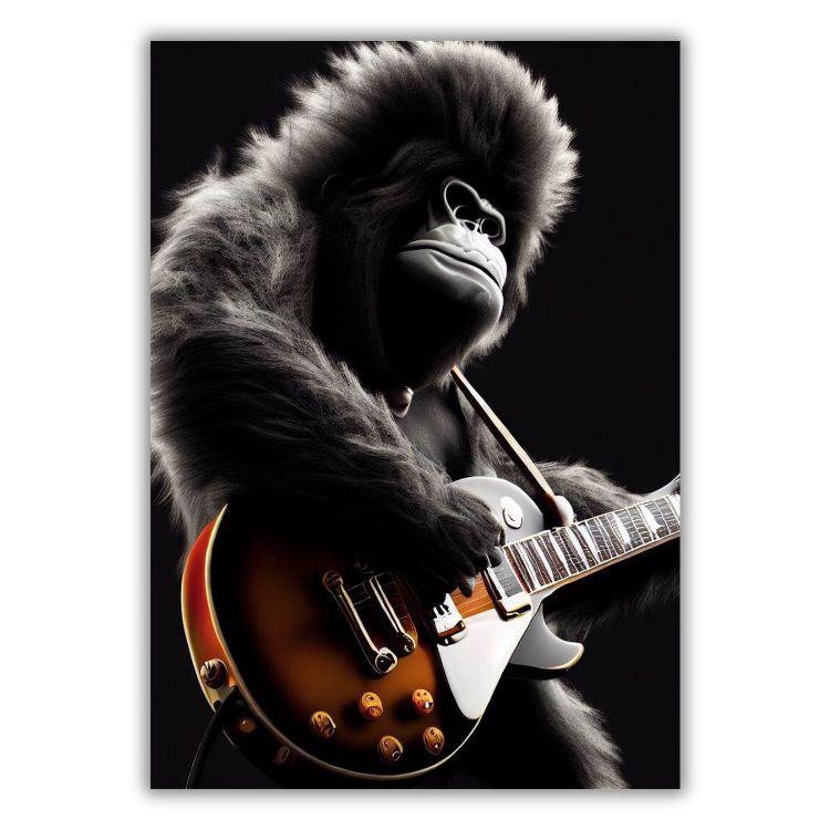 Gorilla Fuzz Wall Art Canvas Print