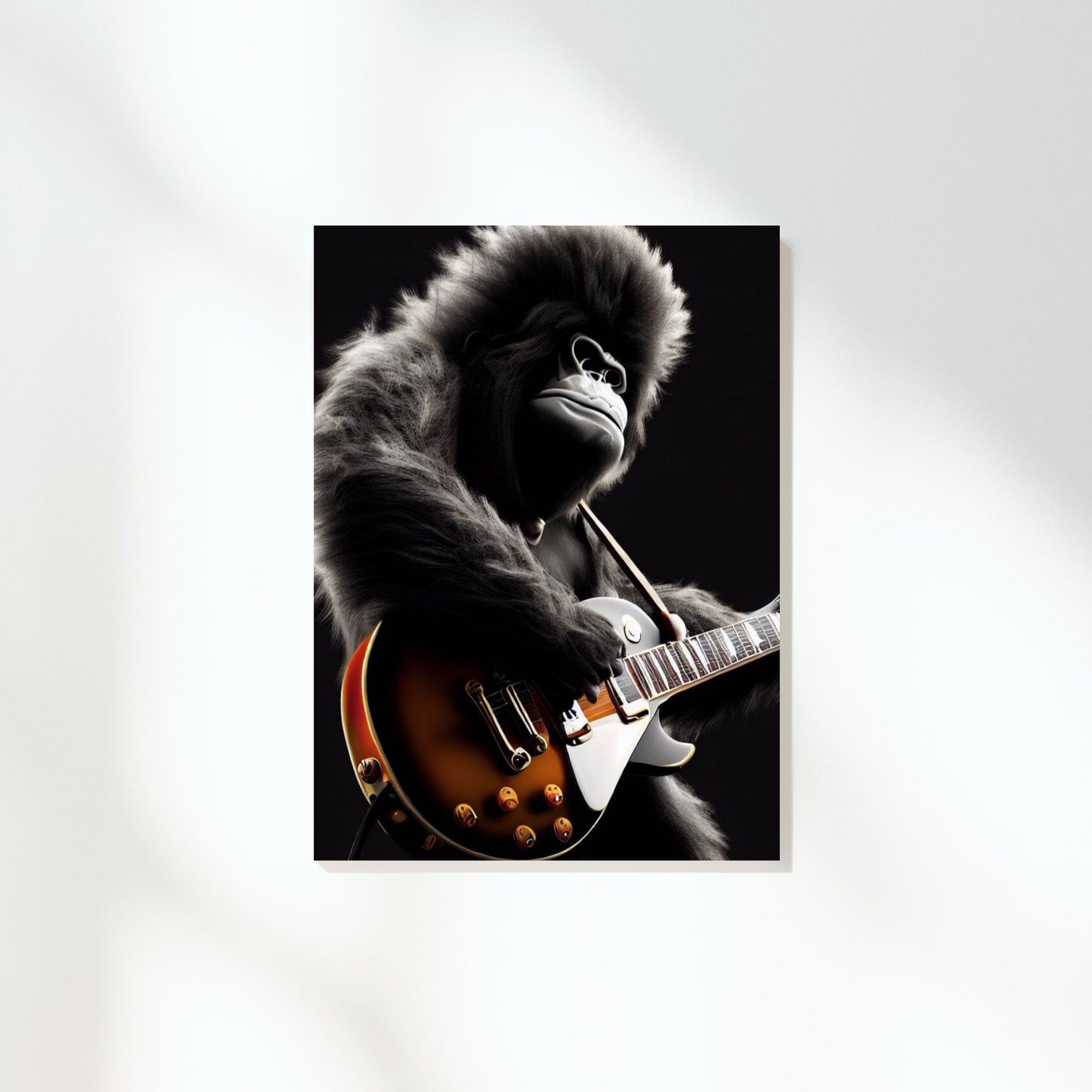 Gorilla Fuzz Wall Art Canvas Print