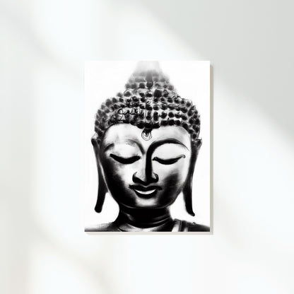 Buddha Charcoal Spirit Canvas Print