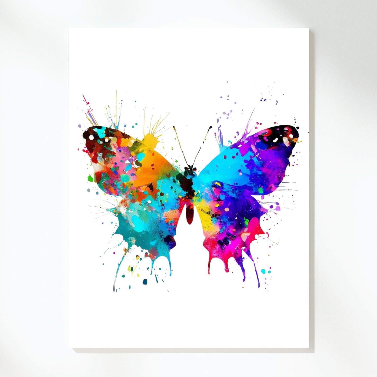 Butterfly Rainbow Wall Art Canvas Print