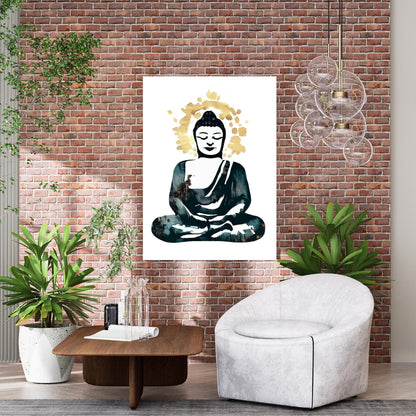 Buddha Meditate Wall Art Canvas Print