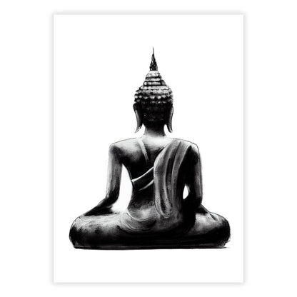 Buddha Charcoal Soul Wall Art Canvas Print