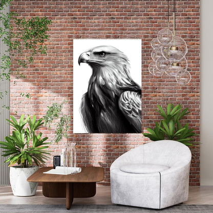 The Eagle Sketch Wall Art Canvas Print