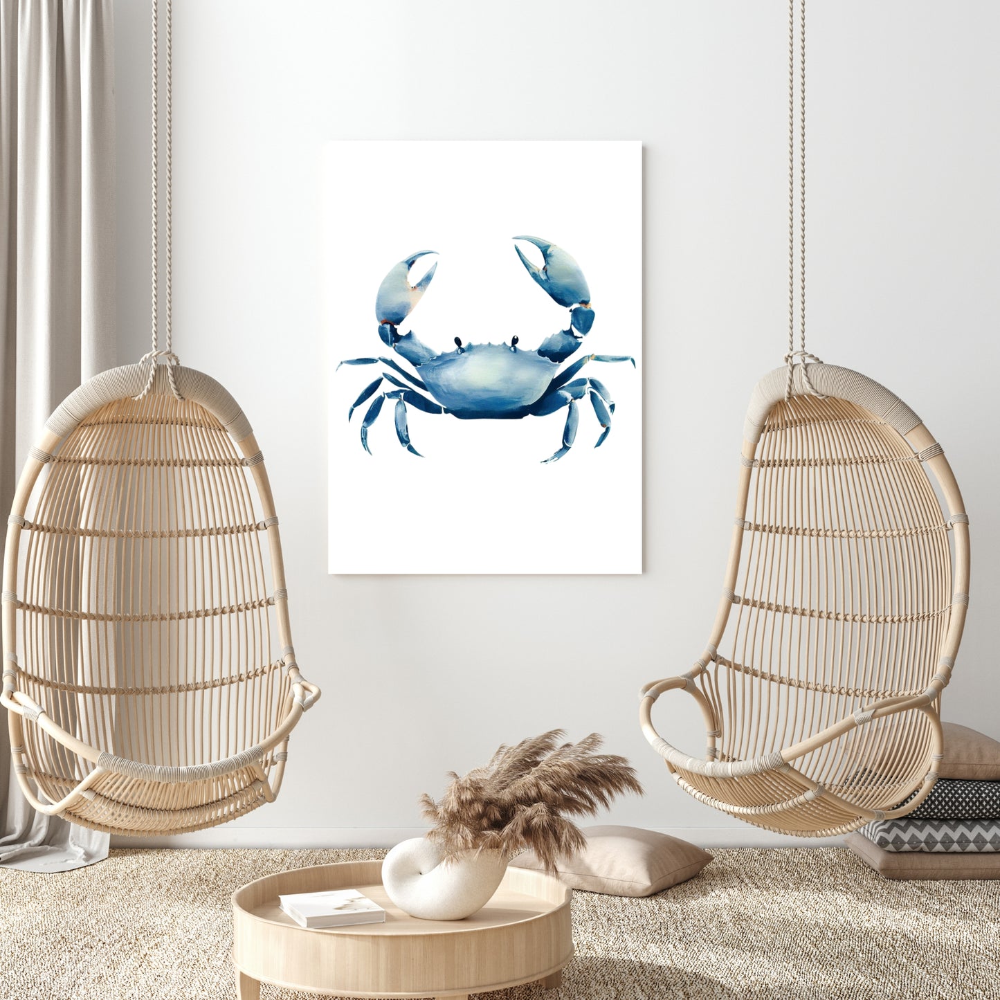 Hamptons Crab Wall Art Canvas Print