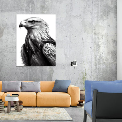 The Eagle Sketch Wall Art Canvas Print