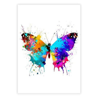 Butterfly Rainbow Wall Art Canvas Print