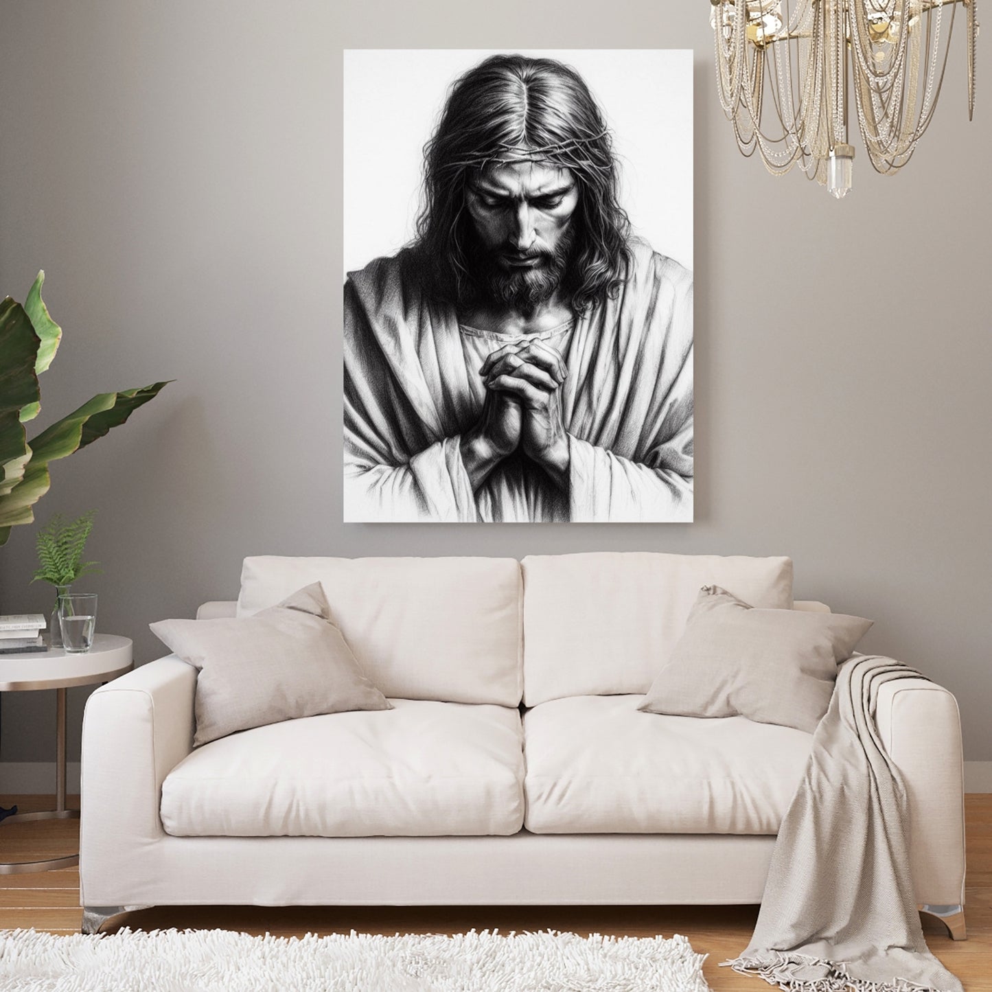 A Sacred Prayer Wall Art Canvas Print