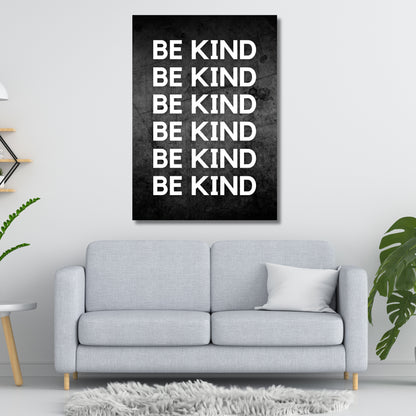 Be Kind Inspirational Wall Art Canvas Print