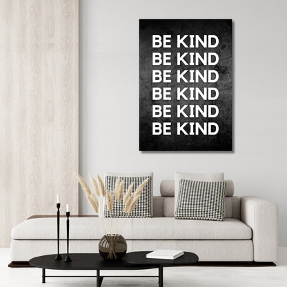 Be Kind Inspirational Wall Art Canvas Print