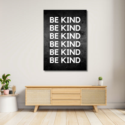 Be Kind Inspirational Wall Art Canvas Print