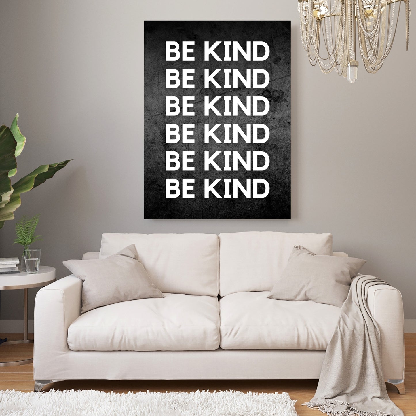 Be Kind Inspirational Wall Art Canvas Print