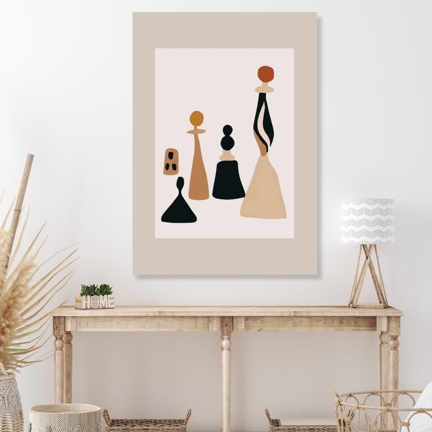 Checkmate Boho Wall Art Canvas Print