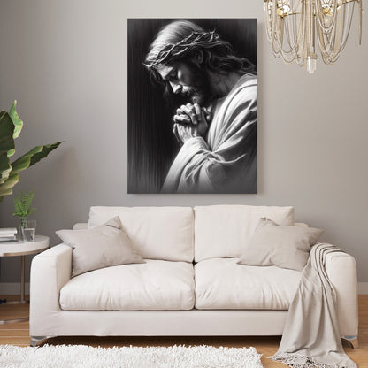 Christ's Contemplation Wall Art Canvas Print