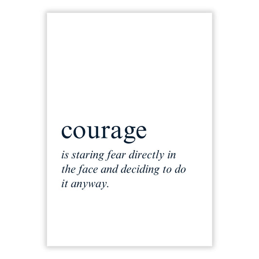 Courage Inspirational Wall Art Canvas Print