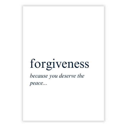 Forgiveness Inspirational Wall Art Canvas Print