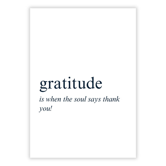 Gratitude Inspirational Wall Art Canvas Print