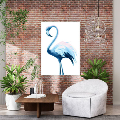 Hamptons Flamingo Wall Art Canvas Print