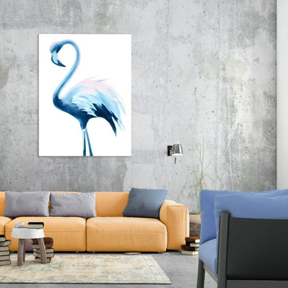 Hamptons Flamingo Wall Art Canvas Print