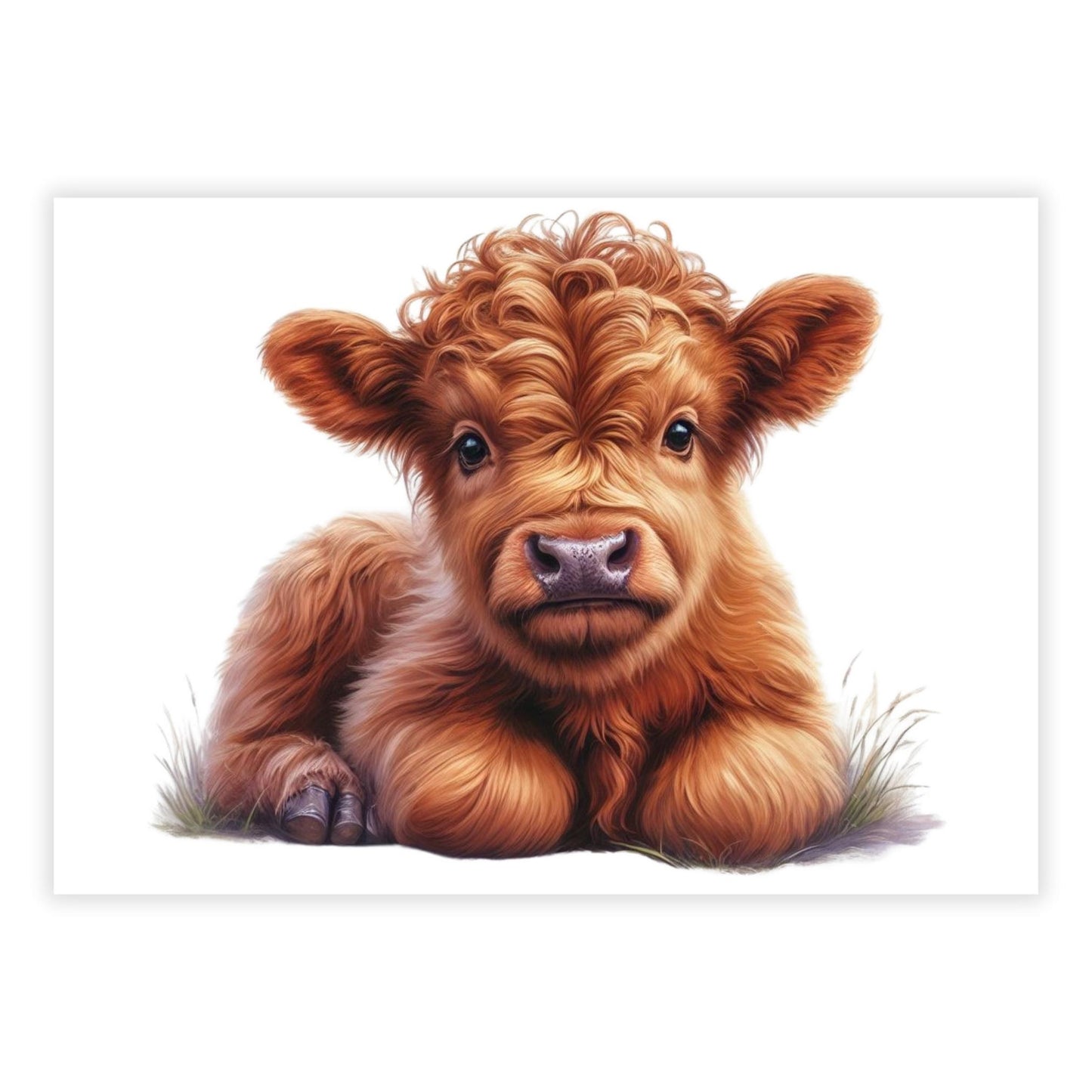 Highland Cow Wall Art Canvas Print