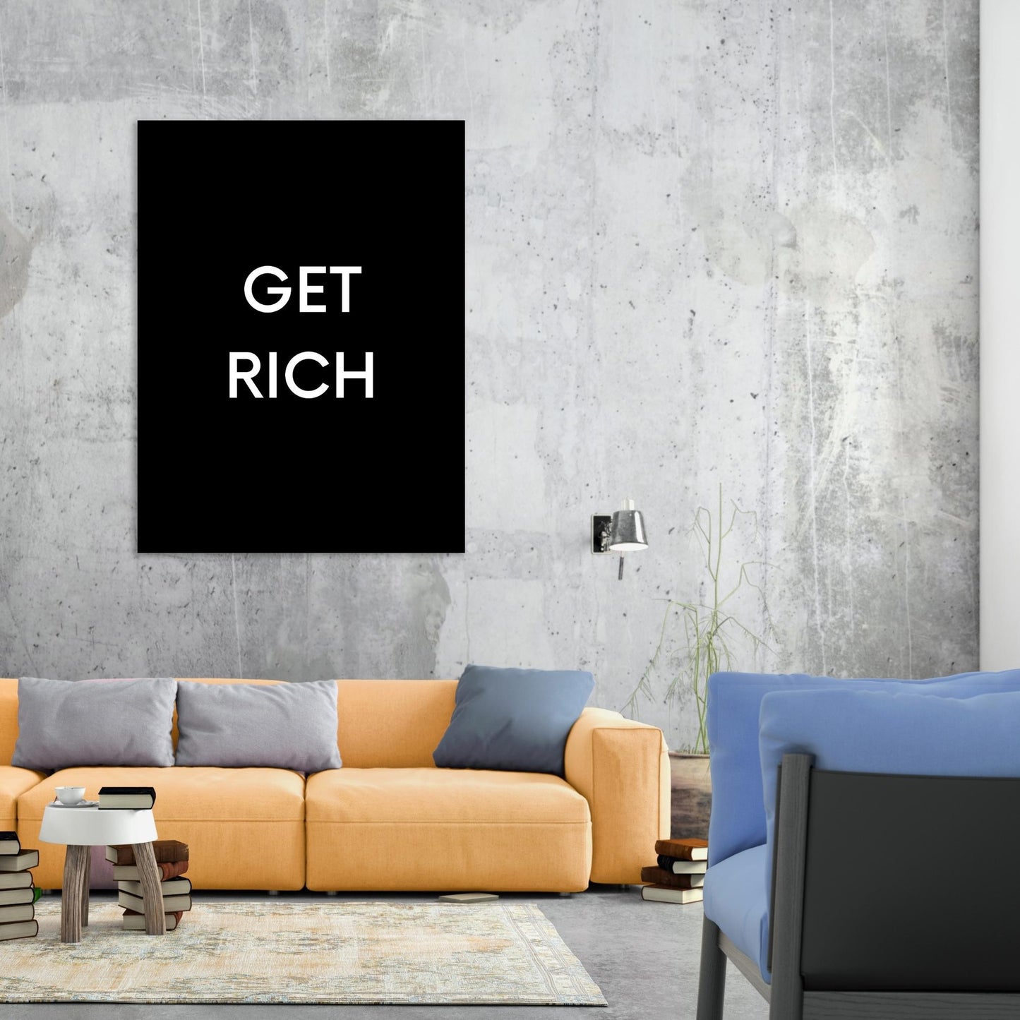 Get Rich Wall Art Canvas Print