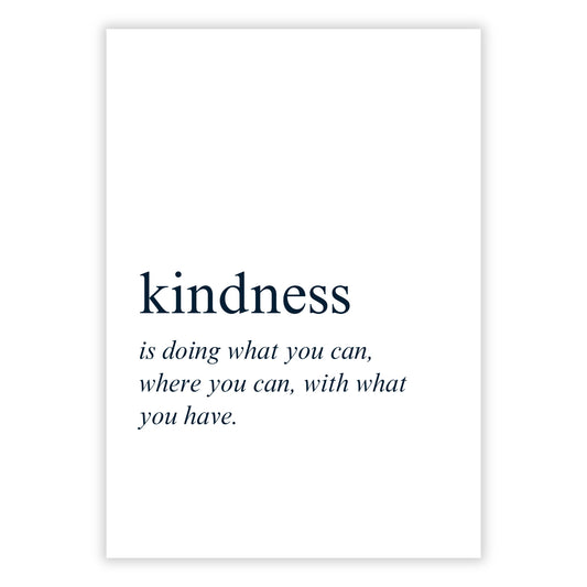 Kindness Inspirational Wall Art Canvas Print