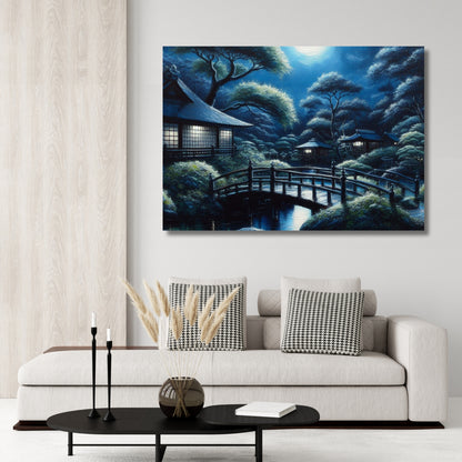 A Japanese Night Wall Art Canvas Print