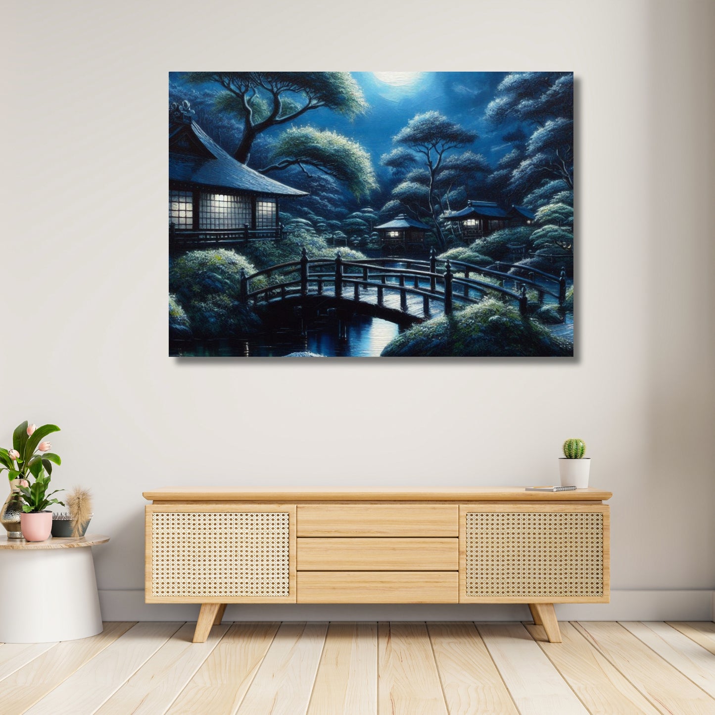 A Japanese Night Wall Art Canvas Print