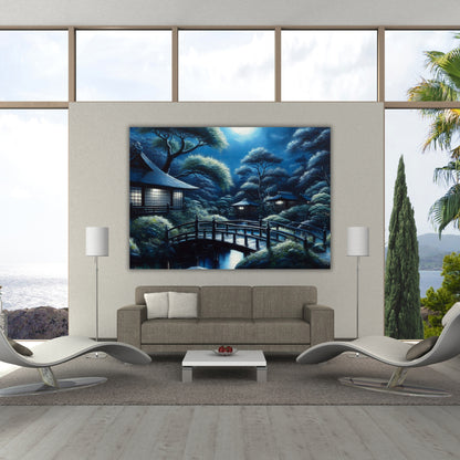 A Japanese Night Wall Art Canvas Print