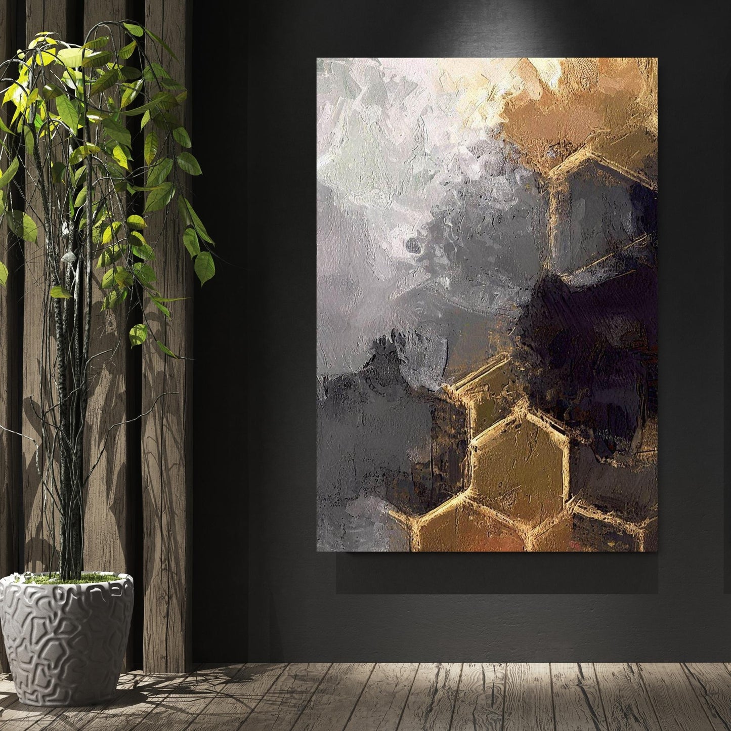 Shifting Perspectives Abstract Wall Art Canvas Print