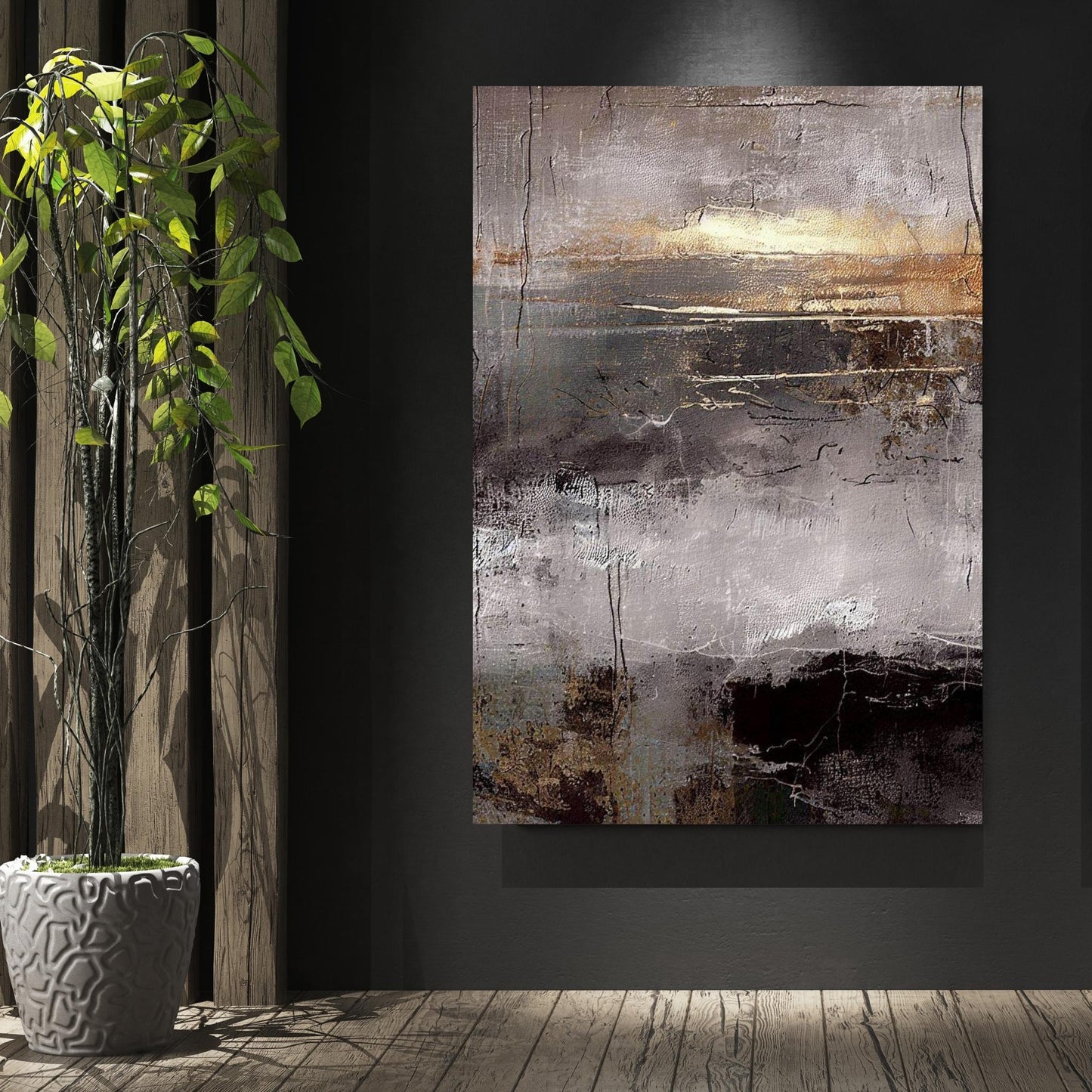 Cosmic Serenity Abstract Wall Art Canvas Print