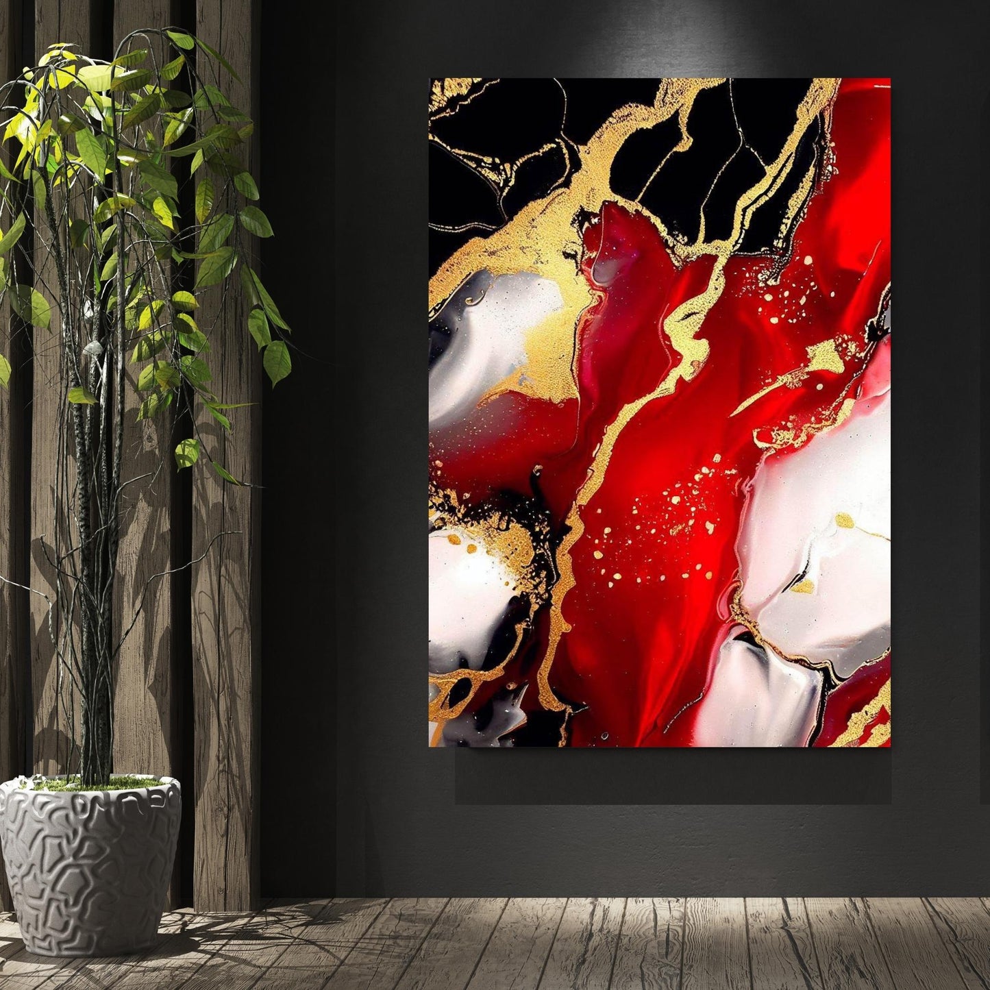 Through My Veins Abstract Wall Art Canvas Print