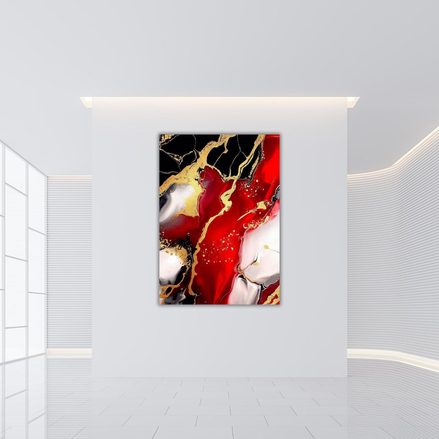 Through My Veins Abstract Wall Art Canvas Print