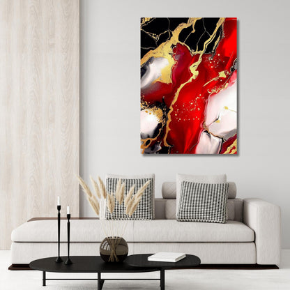 Through My Veins Abstract Wall Art Canvas Print