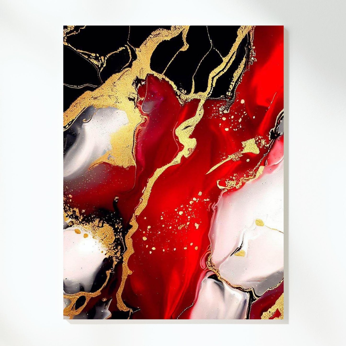 Through My Veins Abstract Wall Art Canvas Print