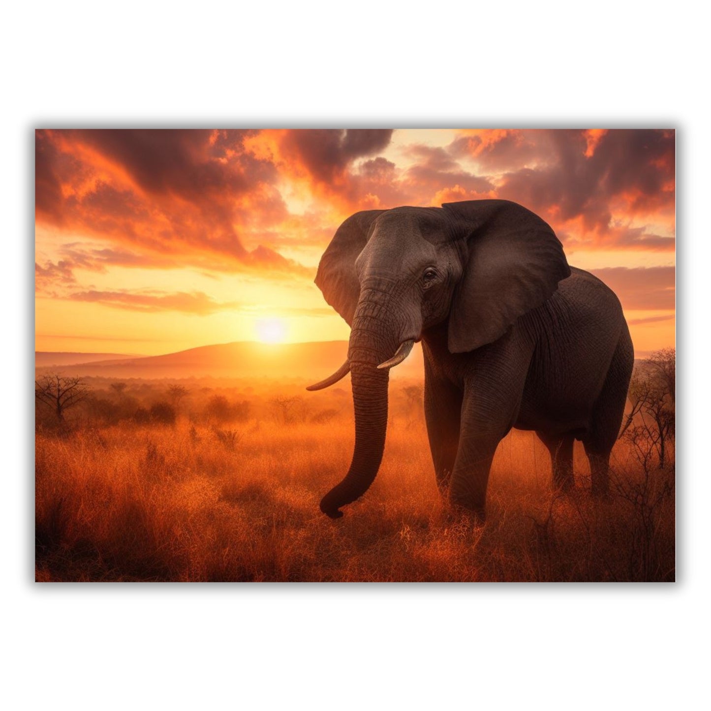 Elephant Glory Animal Kingdom Wall Art Canvas Print