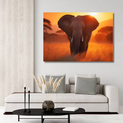 Elephant Animal Kingdom Wall Art Canvas Print