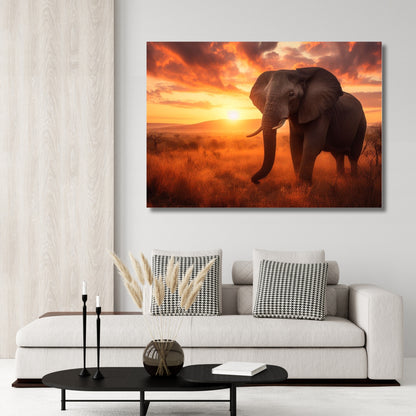 Elephant Glory Animal Kingdom Wall Art Canvas Print