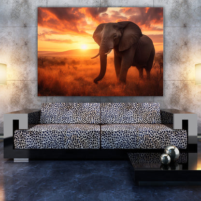 Elephant Glory Animal Kingdom Wall Art Canvas Print